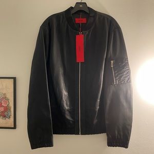 NWT Hugo boss leather jacket mens, never worn